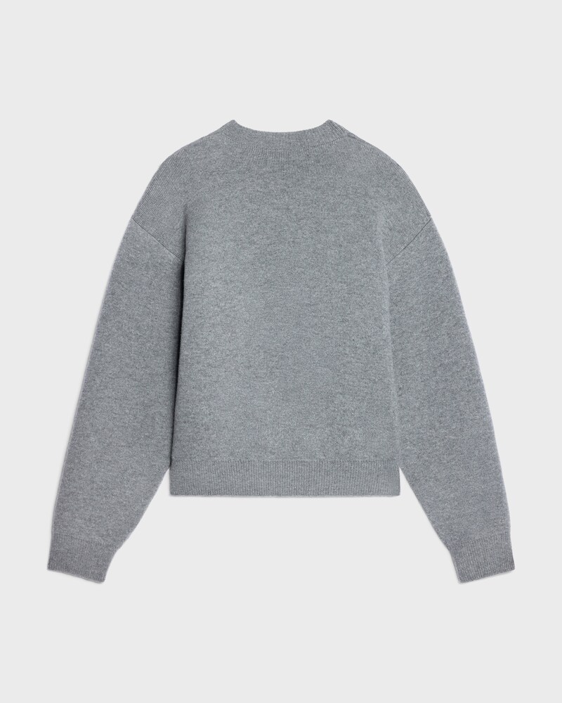 crewneck sweater IN cashmere - MEDIUM GREY/DARK GREY -  - 1 | CELINE