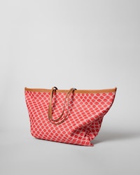 BOLSO SHOPPER GRANDE CON SOLAPA DE LONA TRIOMPHE - ROJO/NEGRO/BLANCO - REGALOS PARA ELLA - 2 | CELINE