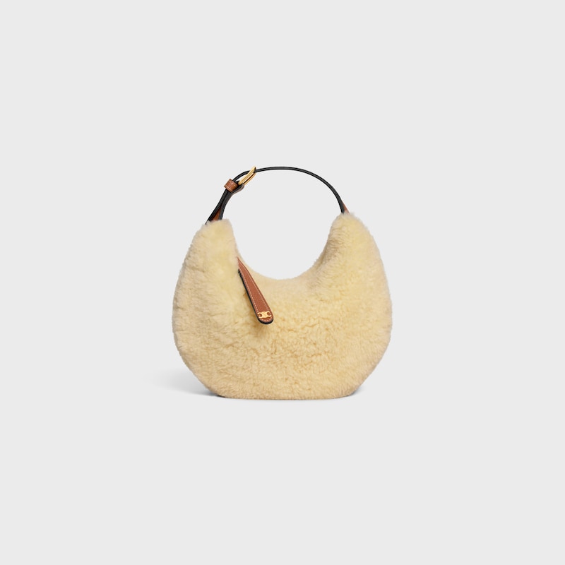 Teen Celine Lulu IN SHEARLING AND CALFSKIN - NATURAL / TAN - MORE LINES - 1 | CELINE