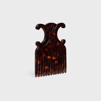 Triomphe Hair Comb in acetate - DARK HAVANA - SMALL GIFTS - 2 | CELINE