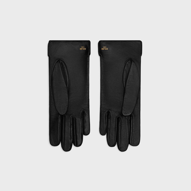 ถุงมือหนัง - สีดำ -  - 1 | CELINE
