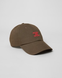 triomphe richelieu cap IN light cotton twill - BROWN -  - 1 | CELINE