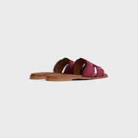 MARINA MULE IN FRINGED CANVAS - BURGUNDY -  - 2 | CELINE