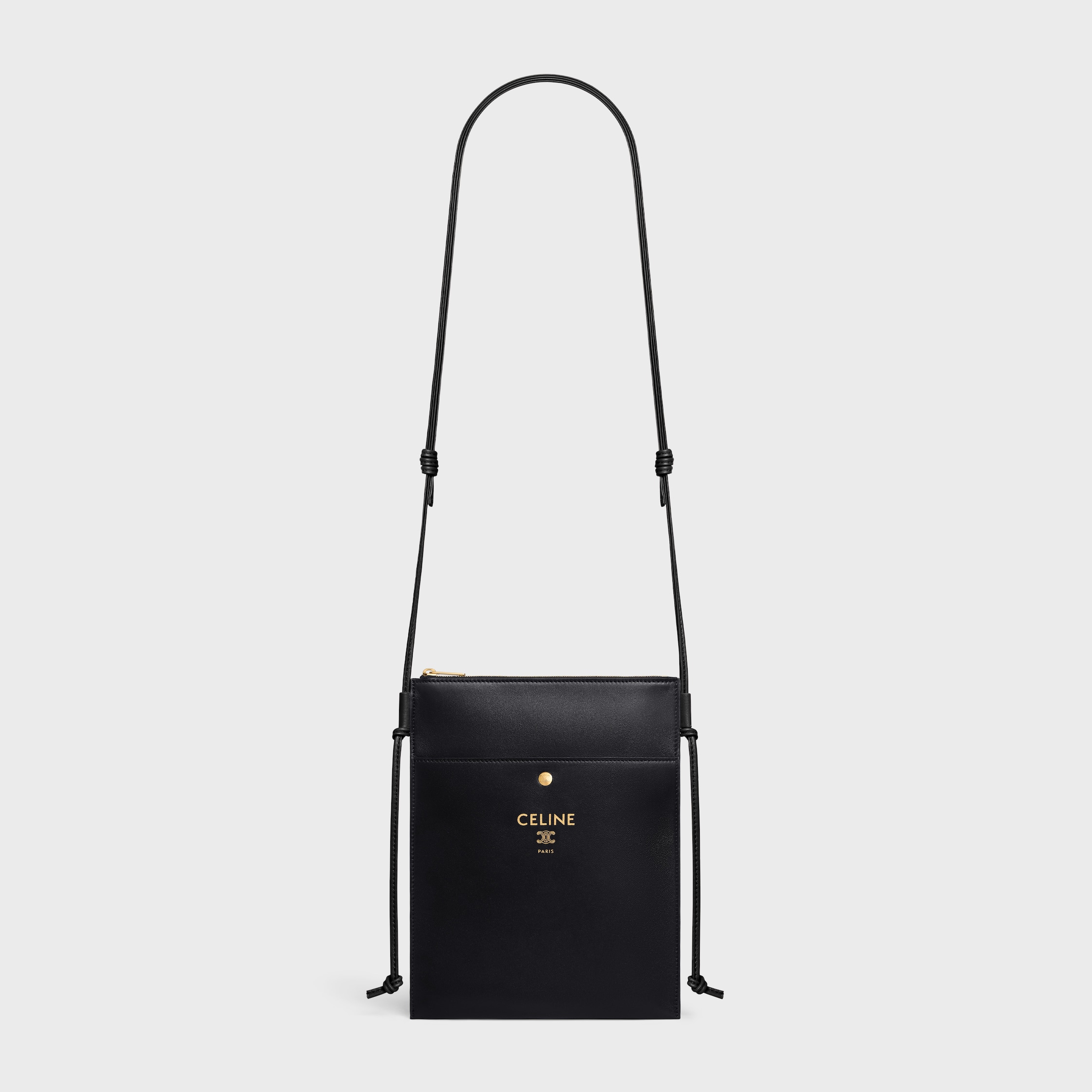 SHARP POUCH IN SMOOTH LAMBSKIN - BLACK | CELINE