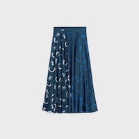 skirt IN silk twill - NAVY/WHITE/BLUE -  - 2 | CELINE