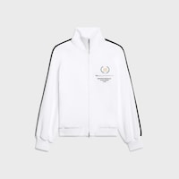 TRACKSUIT JACKET IN double-face jersey - OPTIC WHITE / BLACK -  - 1 | CELINE