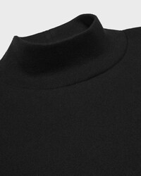 t-shirt col montant jersey coton - BLACK/ROUGE CERISE -  - 2 | CELINE