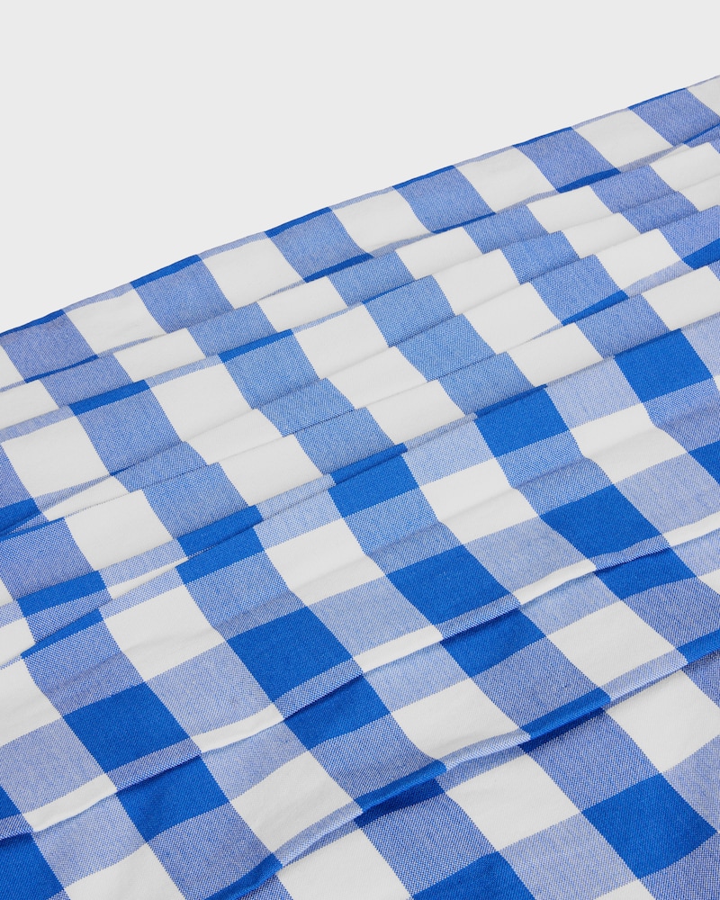 top IN checked cotton - BLEU/BLANC -  - 1 | CELINE