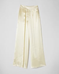 trousers IN viscose satin - CREAM -  - 2 | CELINE
