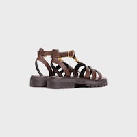 CELINE CLEA TRIOMPHE GLADIATOR-SANDALEN AUS KALBSLEDER – PFLANZLICHE GERBUNG - DUNKELBRAUN -  - 2 | CELINE