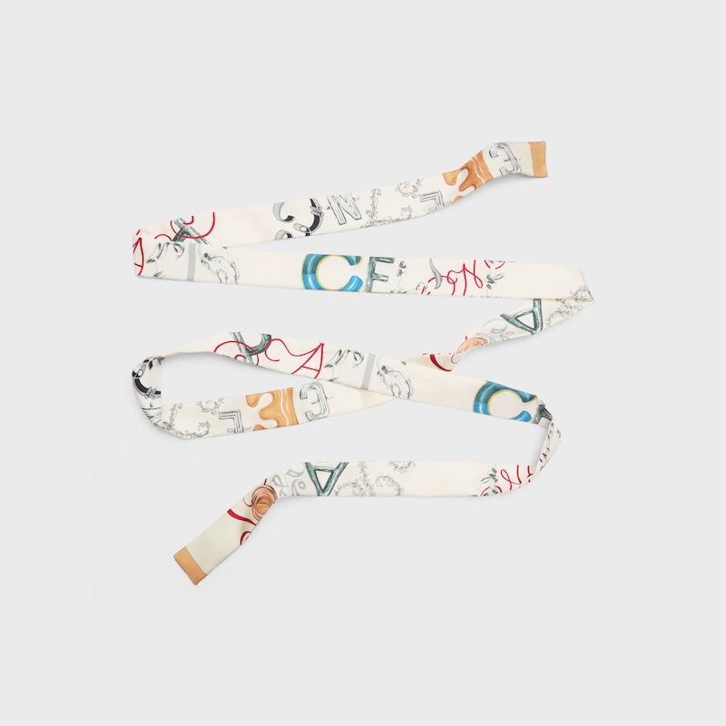 ribbon IN SILK TWILL - BEIGE/LATTE/MULTICOLOR -  - 1 | CELINE