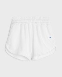 mini shorts IN cotton fleece - OPTIC WHITE / BLEU KLEIN -  - 1 | CELINE