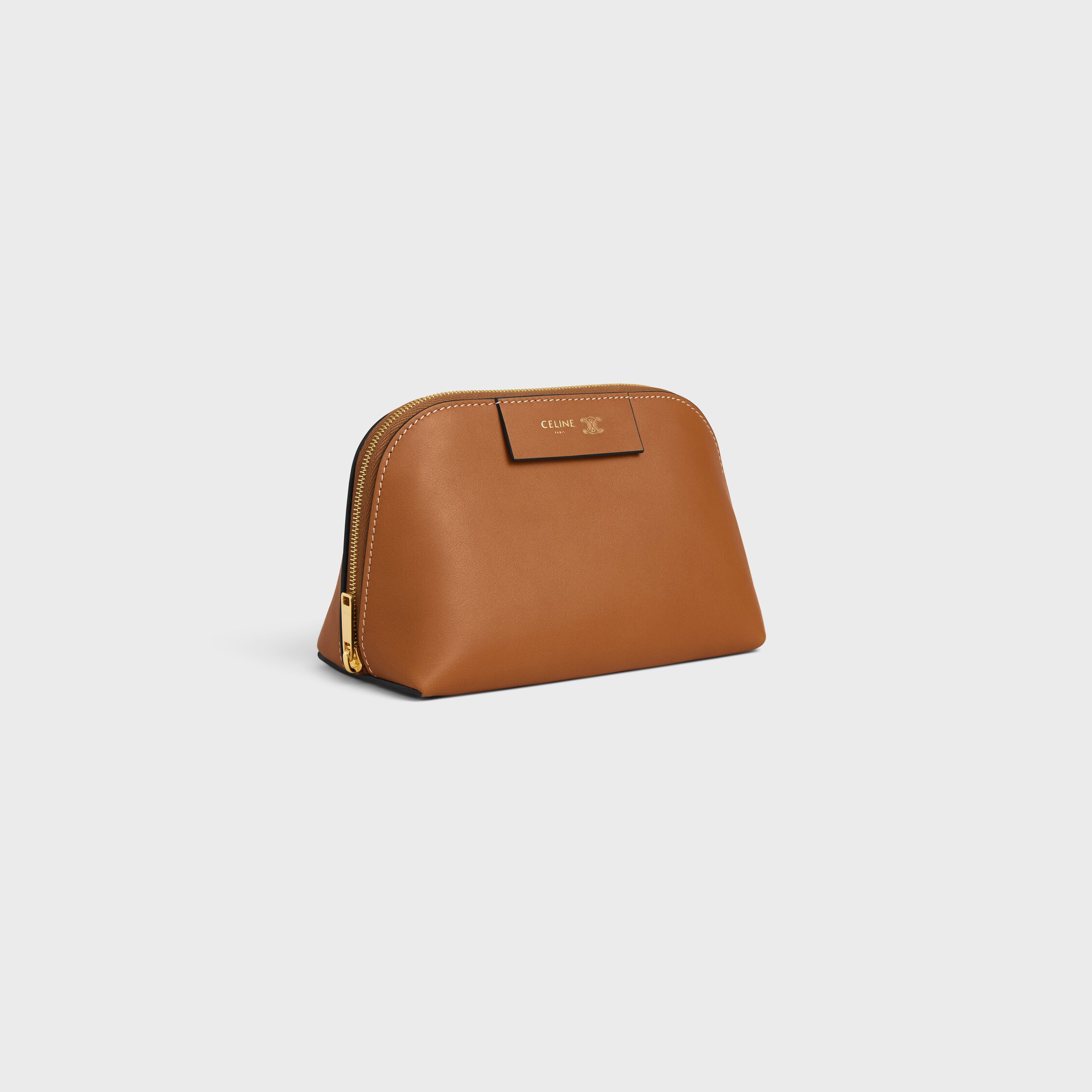 セリーヌ　CELINE スモール コスメティックポーチ スモール コスメティックポーチ / スムースカーフスキン - ソフトタン