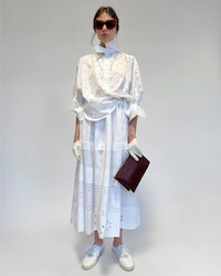 skirt IN broderie anglaise cotton - WHITE -  - 2 | CELINE
