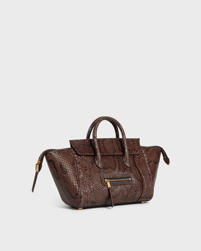 LUGGAGE petit modèle PYTHON - HICKORY - LUGGAGE - 1 | CELINE