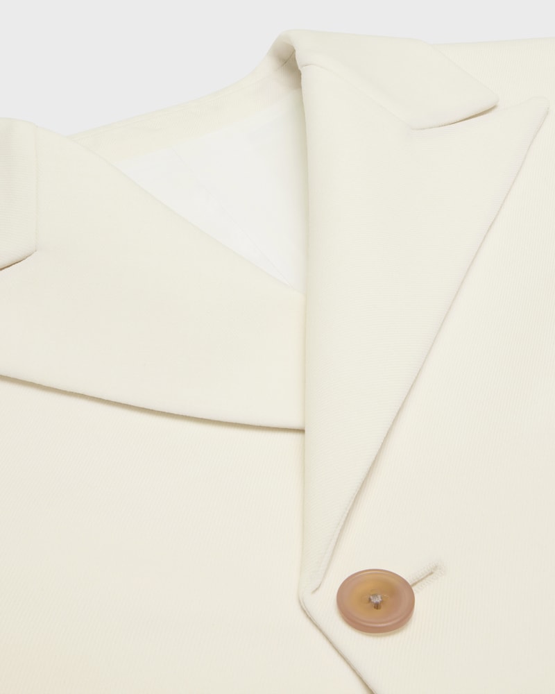 tailored jacket IN stretch wool gabardine - WHITE -  - 1 | CELINE