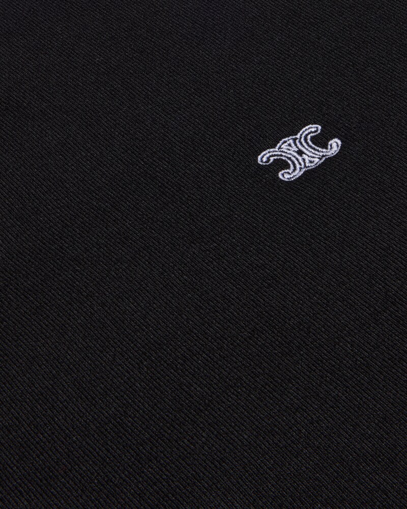 teddy jacket IN cotton fleece - BLACK / WHITE -  - 1 | CELINE