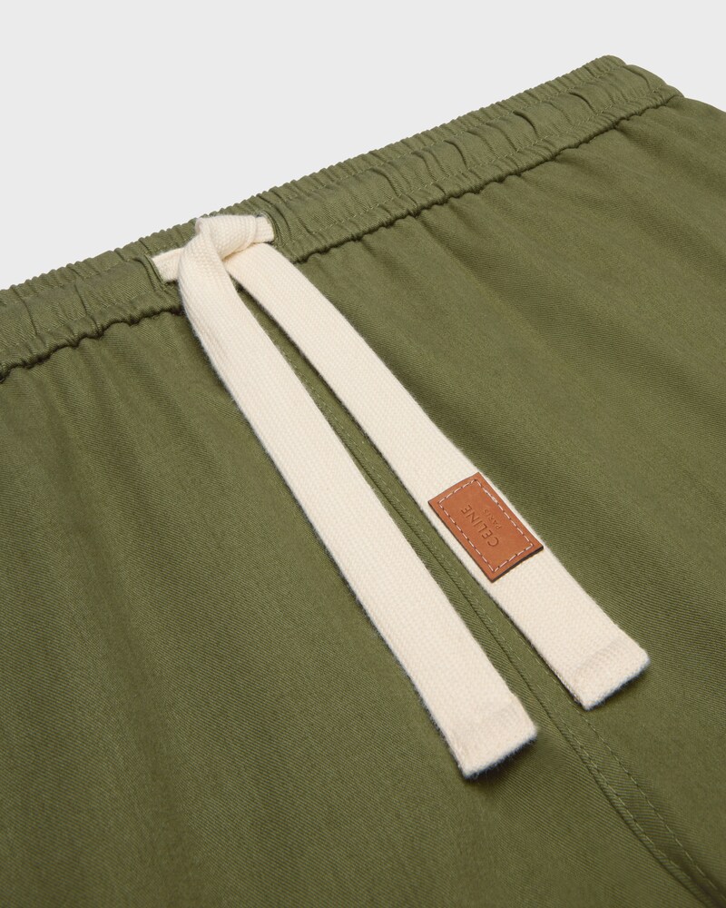 pantalon pyjama Twill coton - KAKI -  - 1 | CELINE