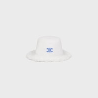 triomphe bucket hat IN cotton twill - WHITE -  - 1 | CELINE