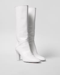 TUBE HIGH BOOT IN CALFSKIN - WHITE -  - 2 | CELINE