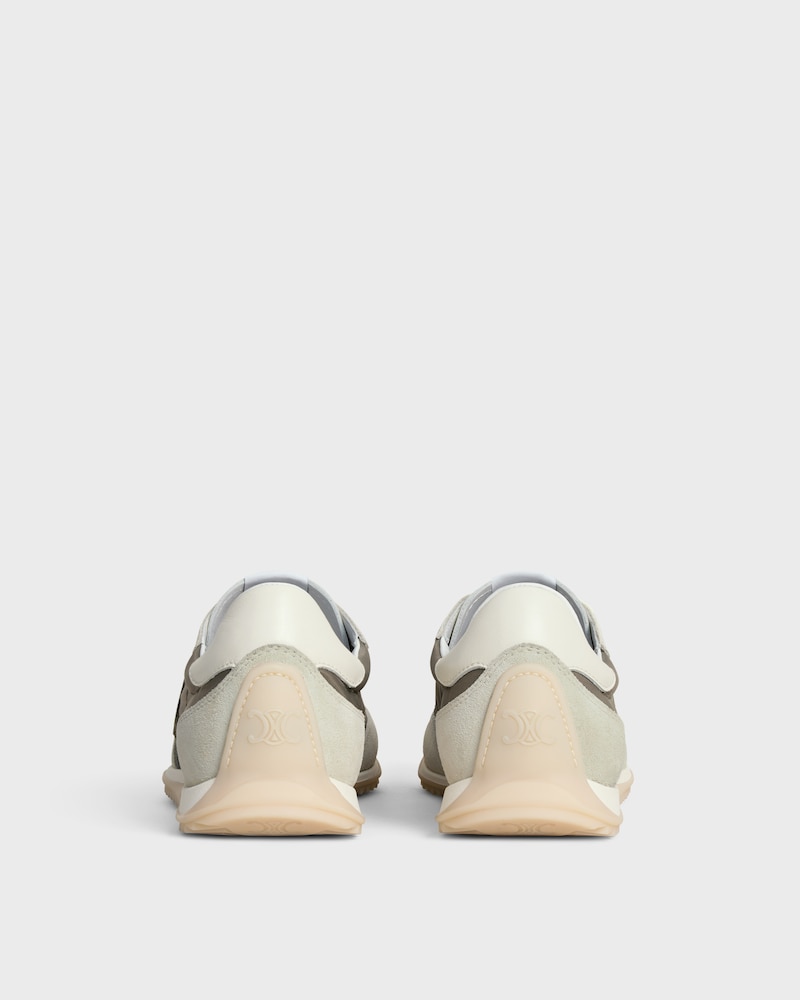 RACER SNEAKER IN NYLON, SUEDE CALFSKIN AND CALFSKIN - Khaki / Grey -  - 1 | CELINE