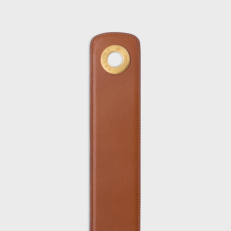 LARGE 50MM CELINE DISC BELT IN SUPPLE NATURAL CALFSKIN - TAN -  - 1 | CELINE
