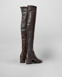 THIGH-HIGH STRETCH BOOT - BLACK / BROWN -  - 2 | CELINE