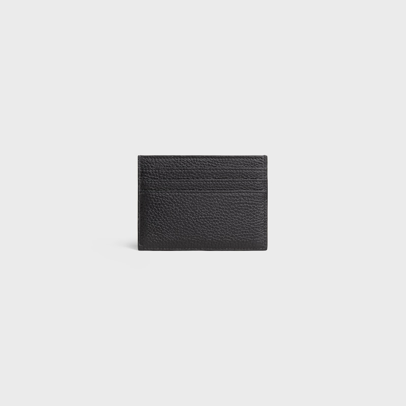 Grand porte-cartes EN VEAU GRAIN&Eacute; - NOIR - PORTE CARTES - 1 | CELINE