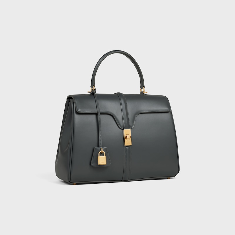 Classique 16 Bag in satinated calfskin - SLATE GREY - 16 - 1 | CELINE