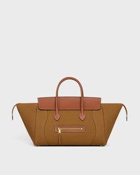 LUGGAGE IN TEXTILE AND NATURAL CALFSKIN - TAN - SHOULDER BAGS - 1 | CELINE
