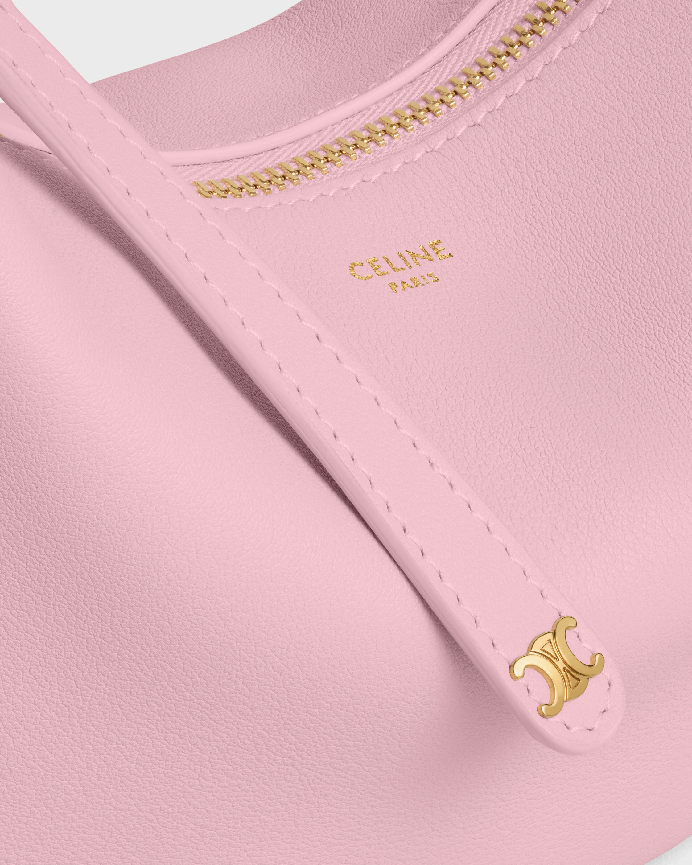 ほぼ新品■CELINE レザーナイロン トートワンショルダーバッグダークピンク Teen Celine Lulu IN Grained calfskin - DIRTY PINK | CELINE