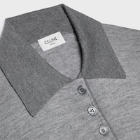 polo sweater IN fine cashmere silk - LIGHT GREY/GREY -  - 2 | CELINE
