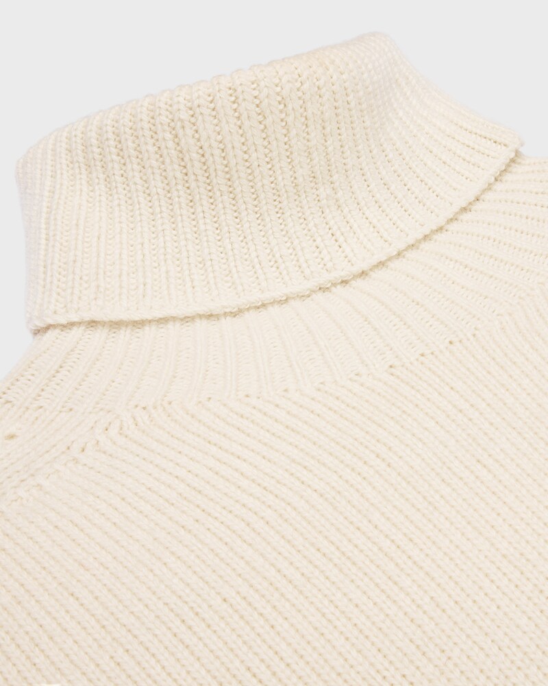 pull col roul&eacute; cachemire seamless - IVOIRE -  - 1 | CELINE