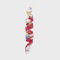 lavalliere IN silk twill - IVOIRE/RED/BLUE -  - 1 | CELINE