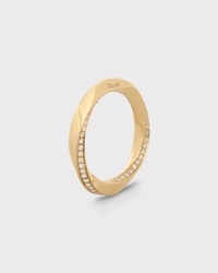 Bague Torsion Or Jaune et Diamants - Or Jaune -  - 2 | CELINE