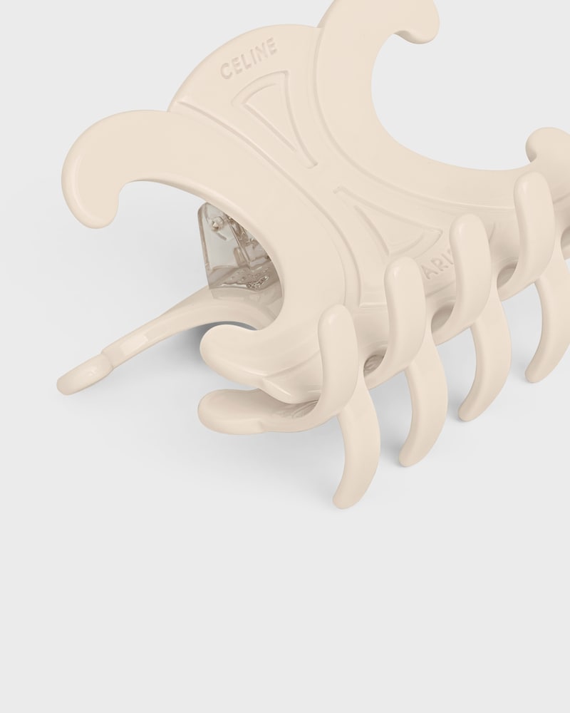 Celine Large Hair Claw in Acetate - IVORY - HAIR ACCESSORIES - 1 | CELINE