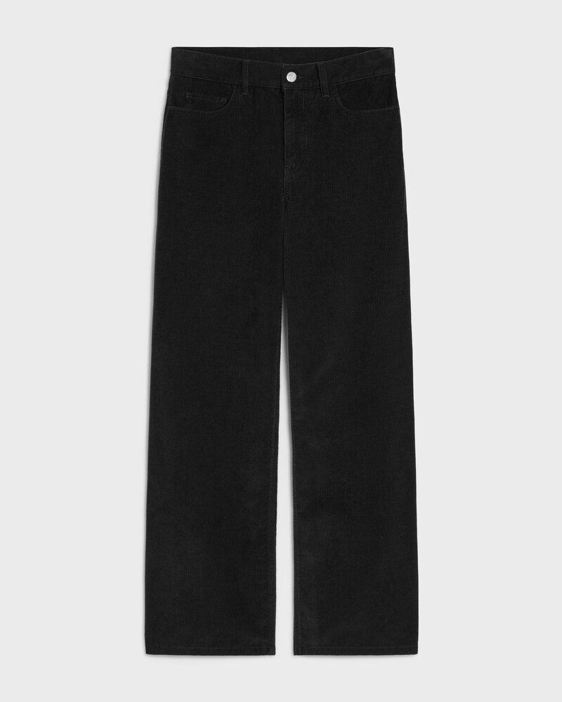 jolene jeans in corduroy - BLACK LIGHT STONE WASH -  - 1 | CELINE