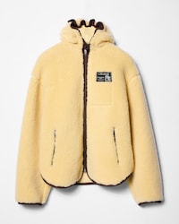 hooded jacket IN wool polar fleece - HONEY/BROWN -  - 1 | CELINE