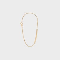 Celine Sentimental Straight Bracelet in Yellow Gold and Diamond - Yellow Gold and White -  - 1 | CELINE