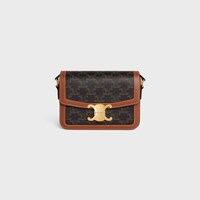 TEEN TRIOMPHE BAG IN Triomphe Canvas and Calfskin - Tan - CROSS-BODY BAGS - 1 | CELINE