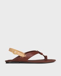 オニキス トングサンダル / ベジタブルタンニン カーフスキン - レッドウッド / ニレ -  - 1 | CELINE