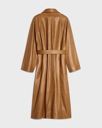 BELTED MAC IN LAMBSKIN - TOBACCO -  - 2 | CELINE