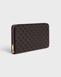 Large zipped wallet IN Triomphe Canvas - Black - TRIOMPHE CANVAS COLLECTION - 2 | CELINE