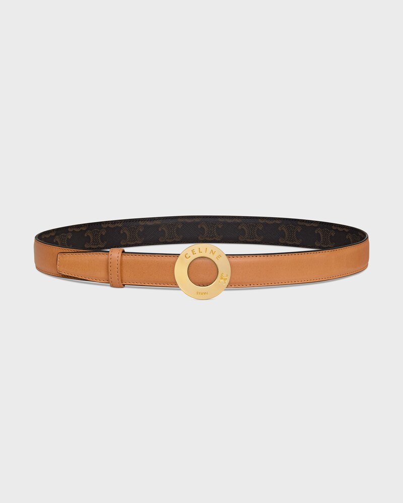 Reversible Strap 25MM IN Natural Calfskin and Triomphe Canvas -  -  - 1 | CELINE