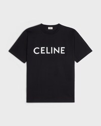 CELINE LOOSE T-SHIRT IN COTTON JERSEY - BLACK / WHITE -  - 1 | CELINE