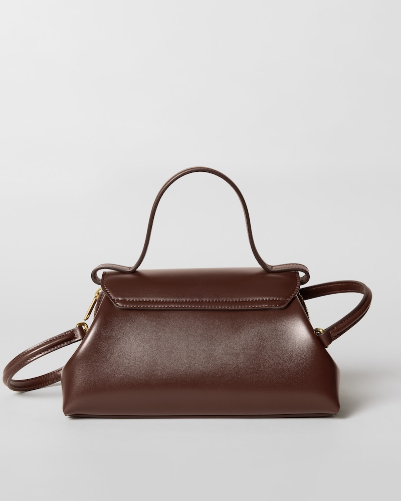 FLAIR BAG PICCOLA IN PELLE DI VITELLO LUCIDA - CASTAGNA - PER LA SERA - 1 | CELINE
