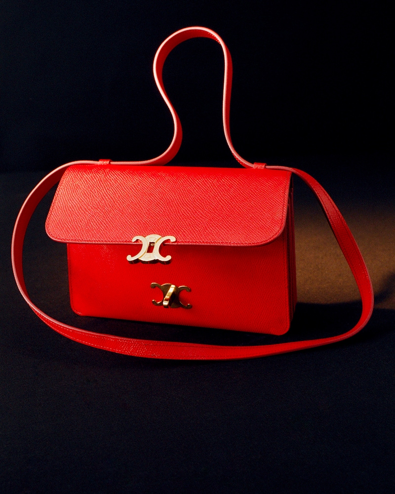 BOLSO 17 EN PIEL DE BECERRO CON TEXTURA GRANULADA - ROJO QUEMADO - LE 17 - 1 | CELINE