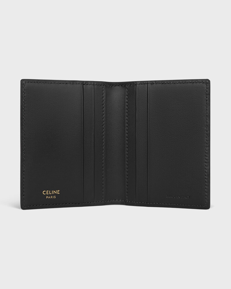BI-FOLD CARD HOLDER TRIOMPHE PONTET IN GOATSKIN - BLACK - NEW - 1 | CELINE