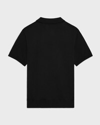 POLO SWEATER IN FINE SILK AND COTTON - BLACK -  - 2 | CELINE