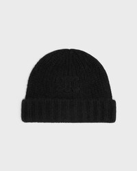 triomphe beanie IN cashmere silk - BLACK -  - 1 | CELINE
